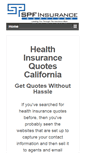 Mobile Screenshot of healthinsurancequotescalifornia.net
