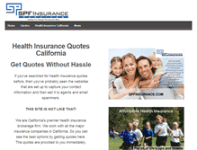 Tablet Screenshot of healthinsurancequotescalifornia.net